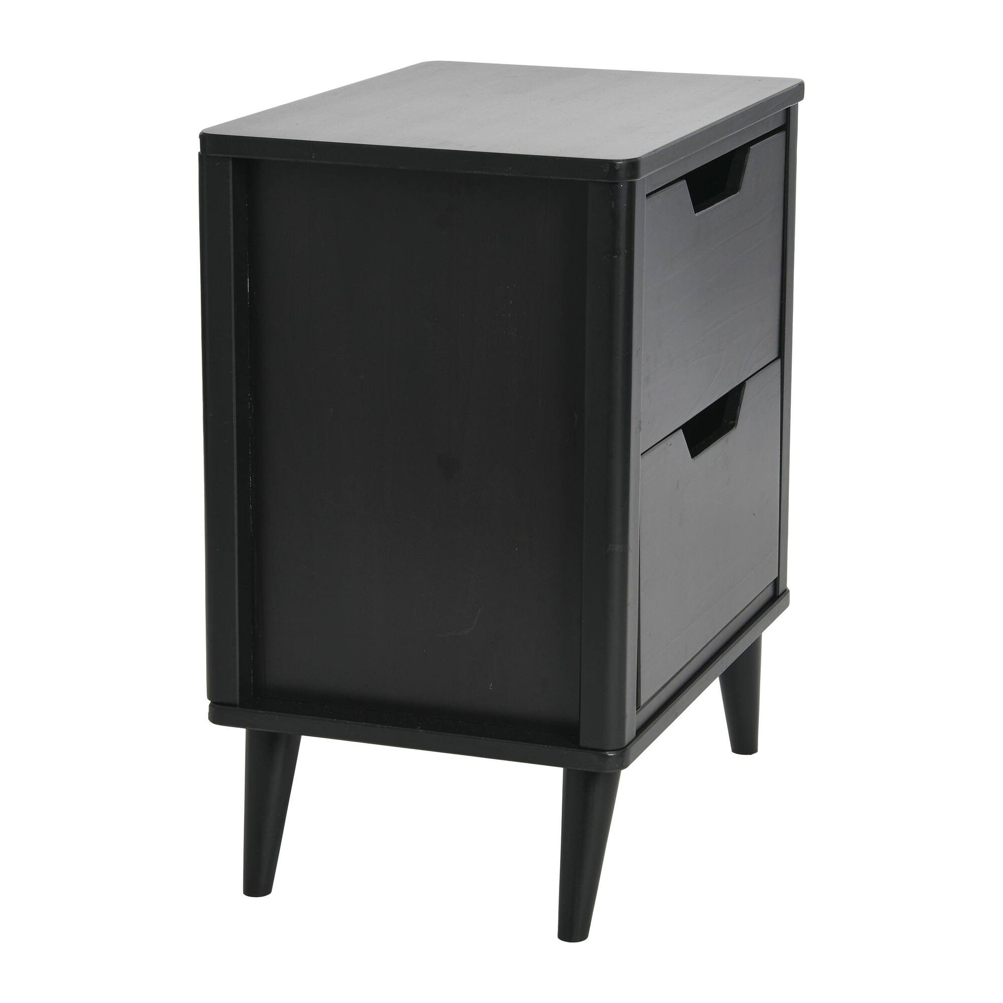 Hello Honey® 26" Yume Mid Century Modern Solid Wood Nightstand with 2 Storage Drawers